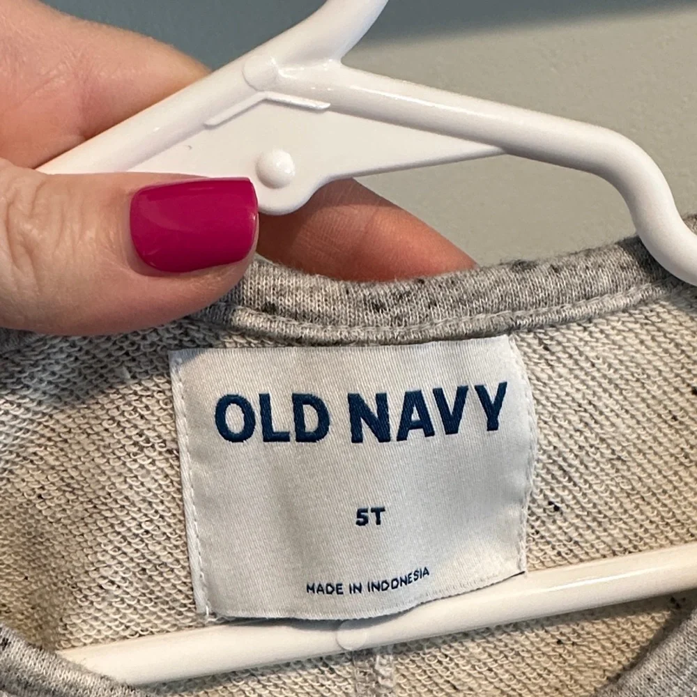 Old Navy 5T Heathered Gray Long Sleeve‎ Knit Romper